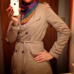 Potter's Pot - Monique Double Breasted Trench Coat (my scarf)